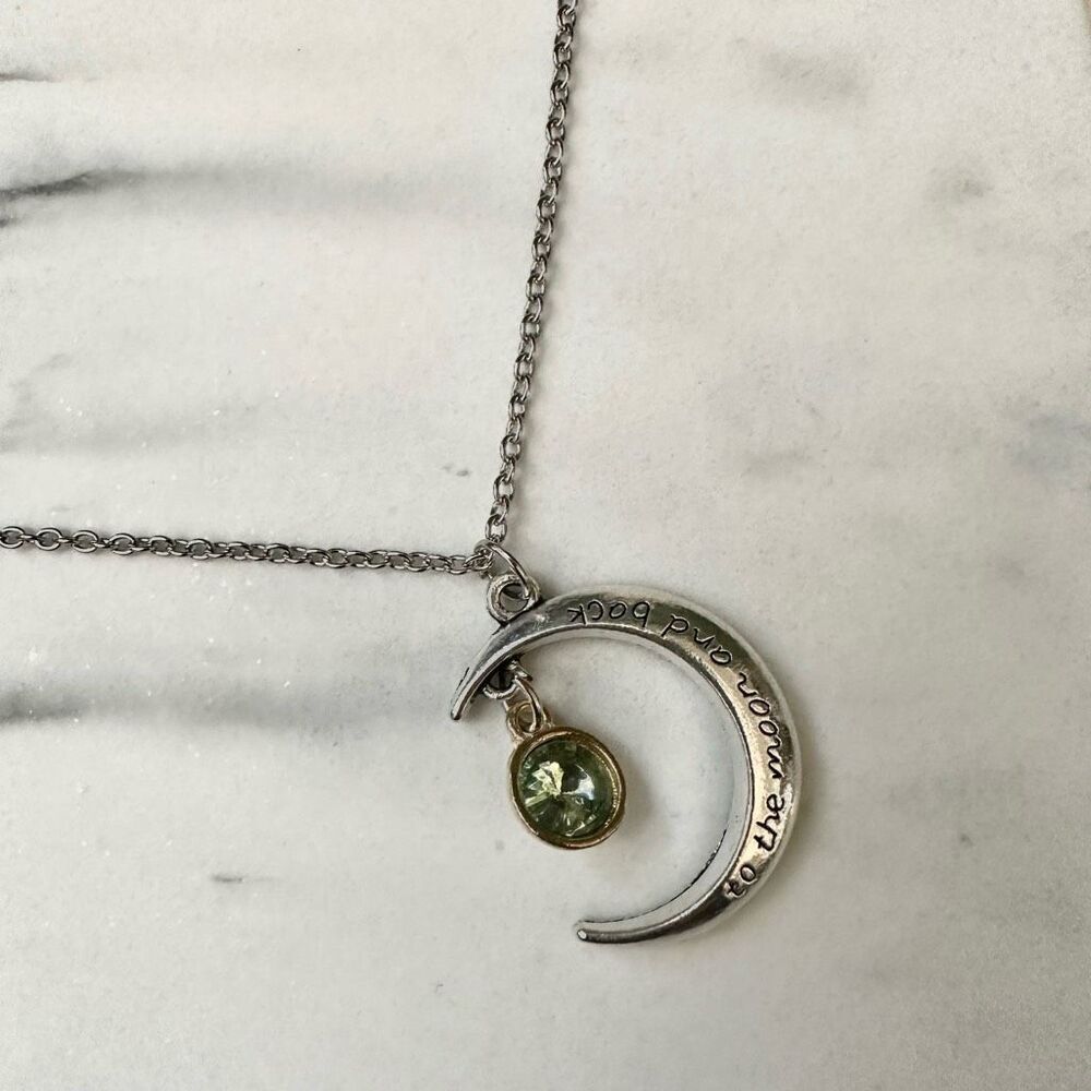 Moon charm pendant necklace
